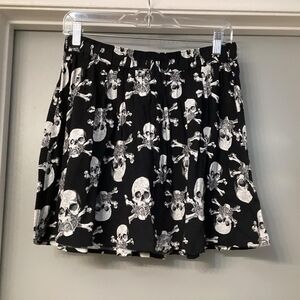 Hot Topic Skull Bones Flower Skirt